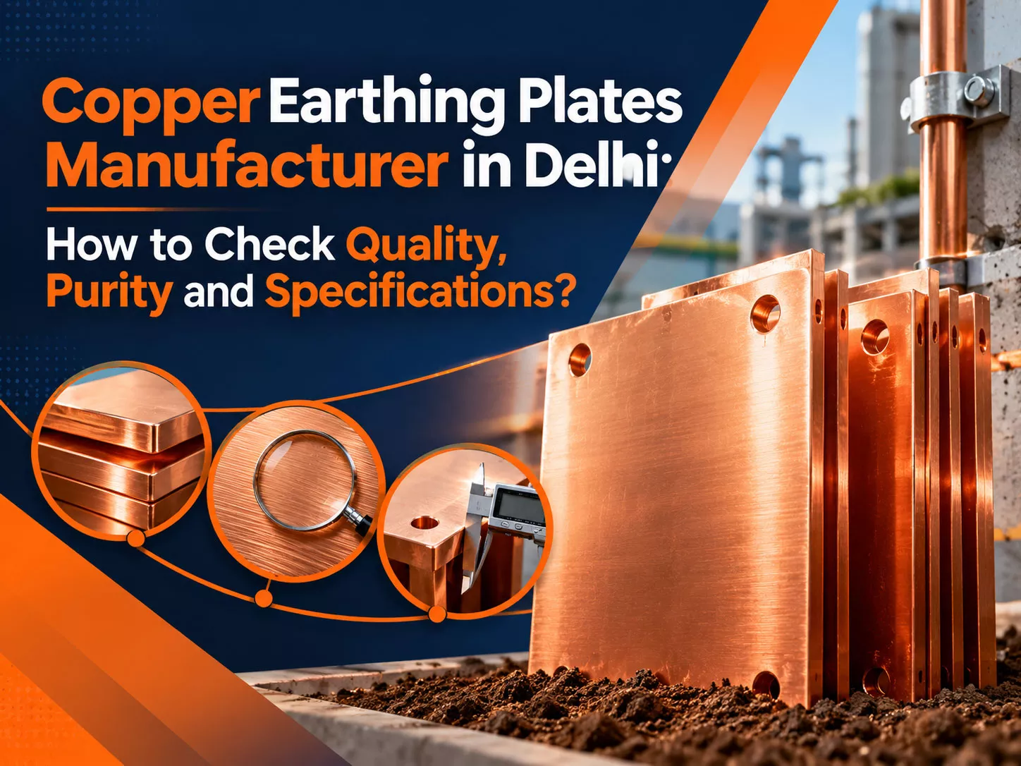 Copper Earthing Plates Manufacturer in Delhi: How to Check Quality, Purity and Specifications?